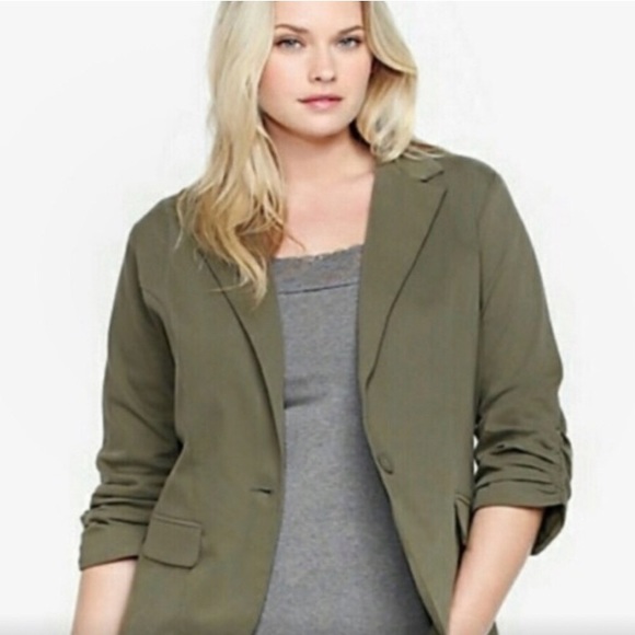 torrid Jackets & Blazers - Torrid • Green Blazer Ruffled Arm Size 4